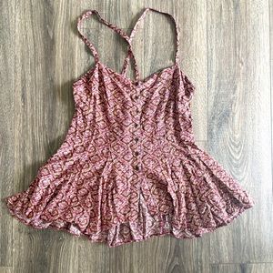 Cotton Candy LA Cross Strap Flared Tank Top